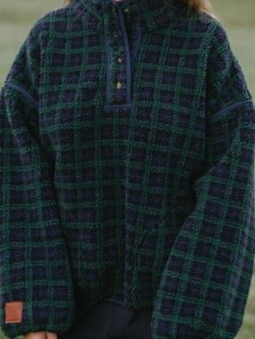 Navy And Plaid Eleven Eleven Fleece